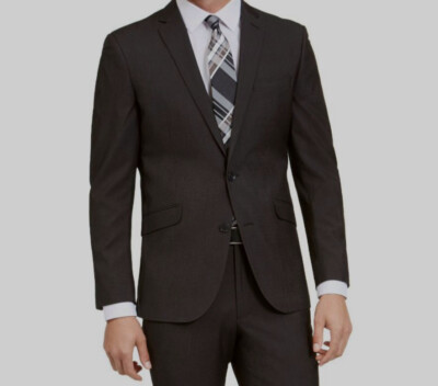 $270 Kenneth Cole Unlisted Men's Black Tic Slim-Fit Blazer Coat Suit Jacket 40R
