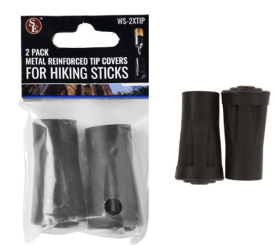 2pc 5/8'' Reinforced Rubber Replacement Tip Cap Hiking Walking Stick Cane Walker