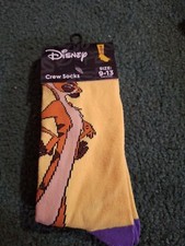 New DISNEY Lion King Timon Socks Size 9-13