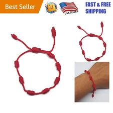 Kabbalah Bracelet - Unisex Evil Eye Charm with 7 Knots for Spiritual Protection