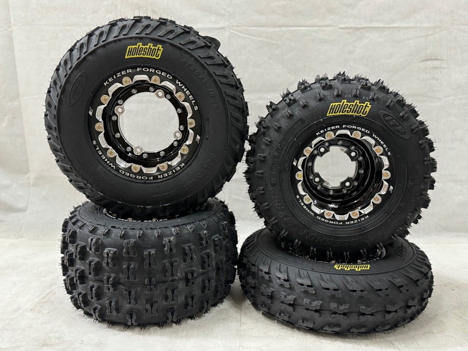 Keizer Beadlock Rims ITP MXR6 MX Tires Banshee YFZ450 YFZ450R Raptor ...
