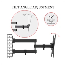 LEADZM 26-50" Adjustable Wall Mount Bracket Rotatable TV Stand TMX200 with Spiri