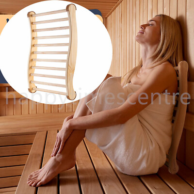 Wooden S-Shape Ergonomic Sauna Chair With Backrest Traditional