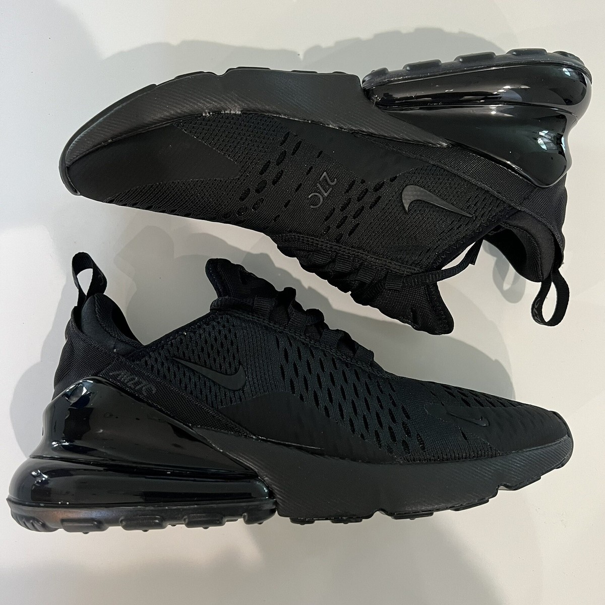 Nike Air Max 270 Triple Black Womens Size 5 AH6789-006 NO LID | eBay