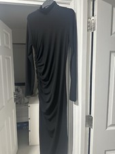 H&M long black evening dress size 8