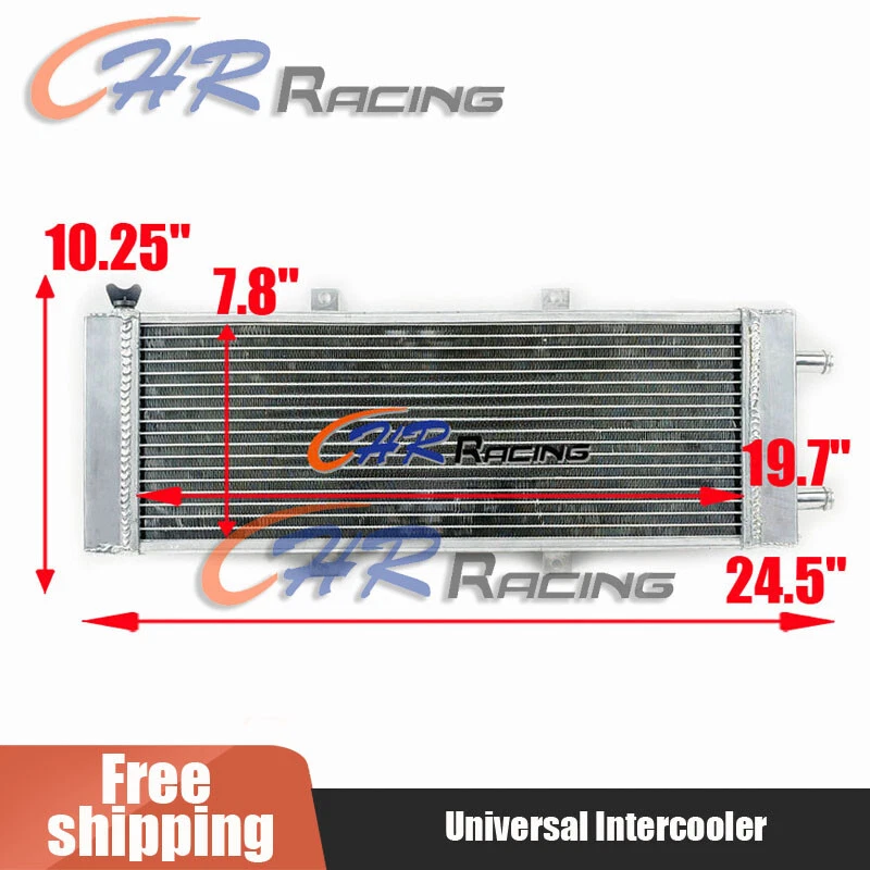 Intercooler intercambiador de calor universal 5 filas radiador aluminio 23" x 8" Foto 2 de 4