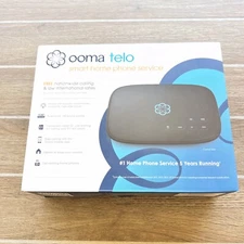 Ooma Telo Free Smart Home Phone Service Black New SEALED BOX PLEASE READ