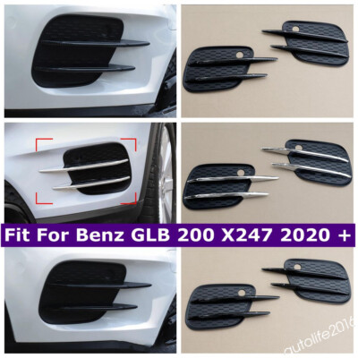 Front Bumper Grille Blade Wind Knife Cover Trim For Benz GLB 200 X247 2020- 2022