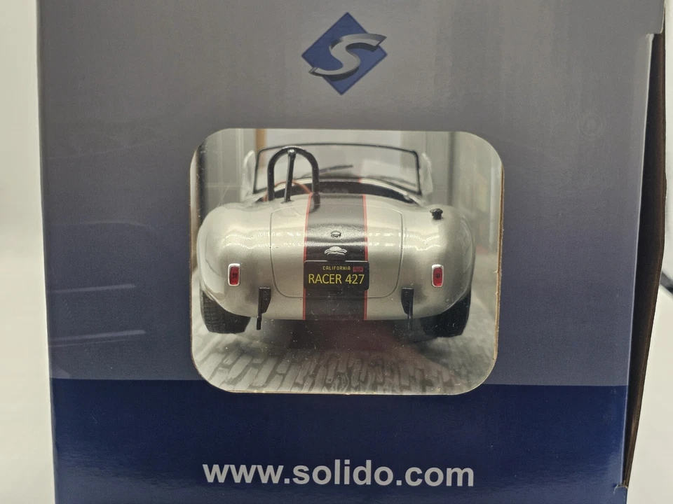 Shelby Cobra 427 Mk2 Argento 1:18 Solido In Box - Immagine 3 di 3