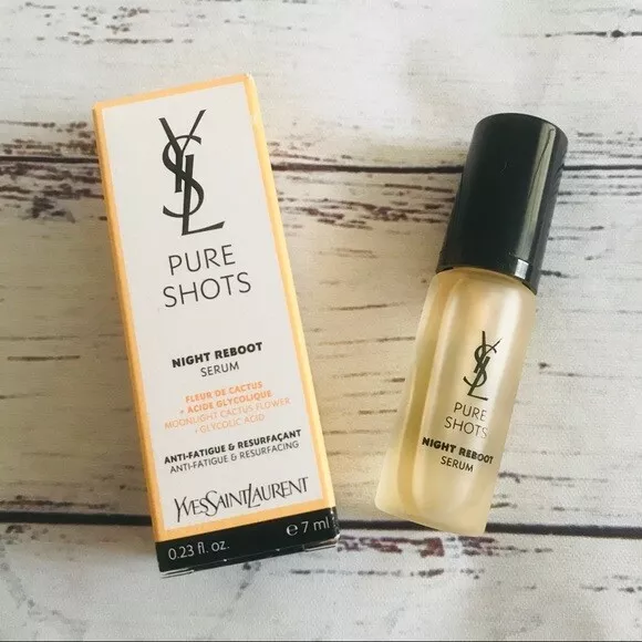 YSL Yves Saint Laurent PURE SHOTS Night Reboot Serum 0.23 oz NIB Anti Aging Shot