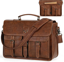 Borsa Lavoro Uomo Pelle Tracolla Messenger Bag Borsa Porta Pc Portatile Computer