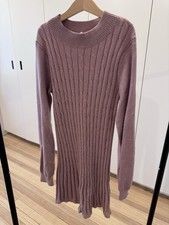 Abercrombie Kids Girls Purple Cable Knit Boat Neck Long Sleeve Sweater 11/12