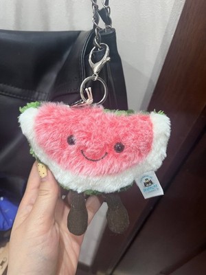 Jellycat Amuseable Watermelon Bag Charm Plush Keychain Clip - NWT