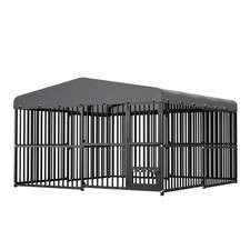 Outdoor Pet Dog Run House Kennel Shade Cage Enclosure w/ Cover Playpen 10x10ft