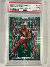 2024 Bowman Best Tetairoa Mcmillan Elements/Game - Teal Refractor /15 PSA 9