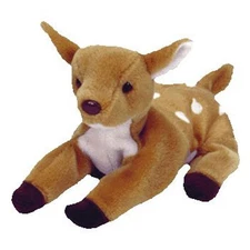 TY Beanie Baby - WHISPER the Deer (6.5 inch) - MWMTs Stuffed Animal Toy