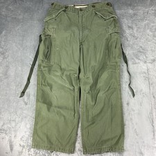 Vintage 50s Military Pants Mens M OG 107 Wind Resistant Water Repellent 1956 QM