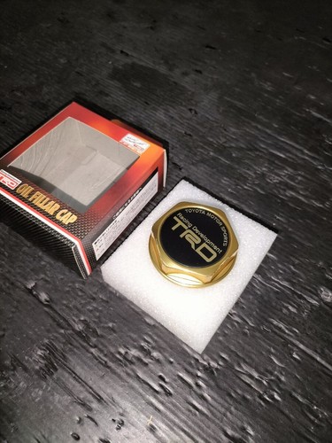 Rare TRD Oil Filler Cap Gold Screw-On Toyota 86 AE86 Land Cruiser Supra Celica