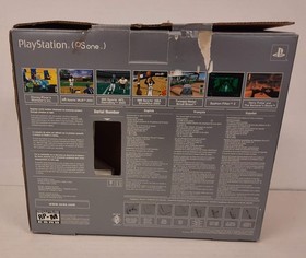 Empty Console Box for Sony PlayStation PSone SCPH-101 Silver Box with Inserts