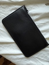 Balenciaga Continental Dark Black Zip-around Leather Long Wallet