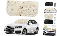 Funny Car Windshield Sun Shade Umbrella, Foldable Car Front Windshield Burrito