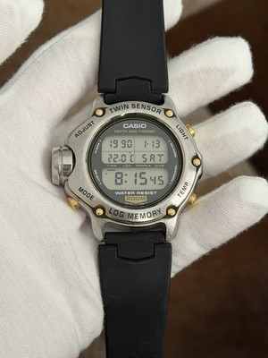 CASIO DEP-600 ダイバー 200m 稼働中 CASIO DEP-600 XL Module (970) 200M Vintage Diver Watch Temp