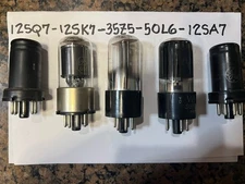 5 GOOD TUBES FOR 1940’s WARDS AIRLINE MODEL 04BR-515-A