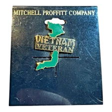 Vietnam Veteran Lapel Pin Map of Vietnam Mitchell Proffitt Company NOS