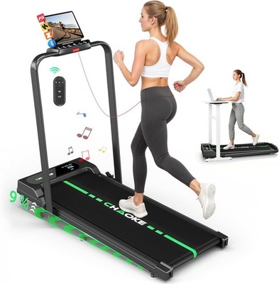 CHAOKE 2026 NEU klappbares Laufband für Zuhause mit App, 12 km/h leises Laufband