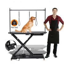 Professional Electric Dog Grooming Table Heavy Duty Height Adjustable Pet 264LBS
