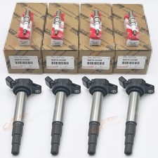 4PCS 90919-02258 Ignition Coils Spark Plugs For Toyota Corolla Prius NEW