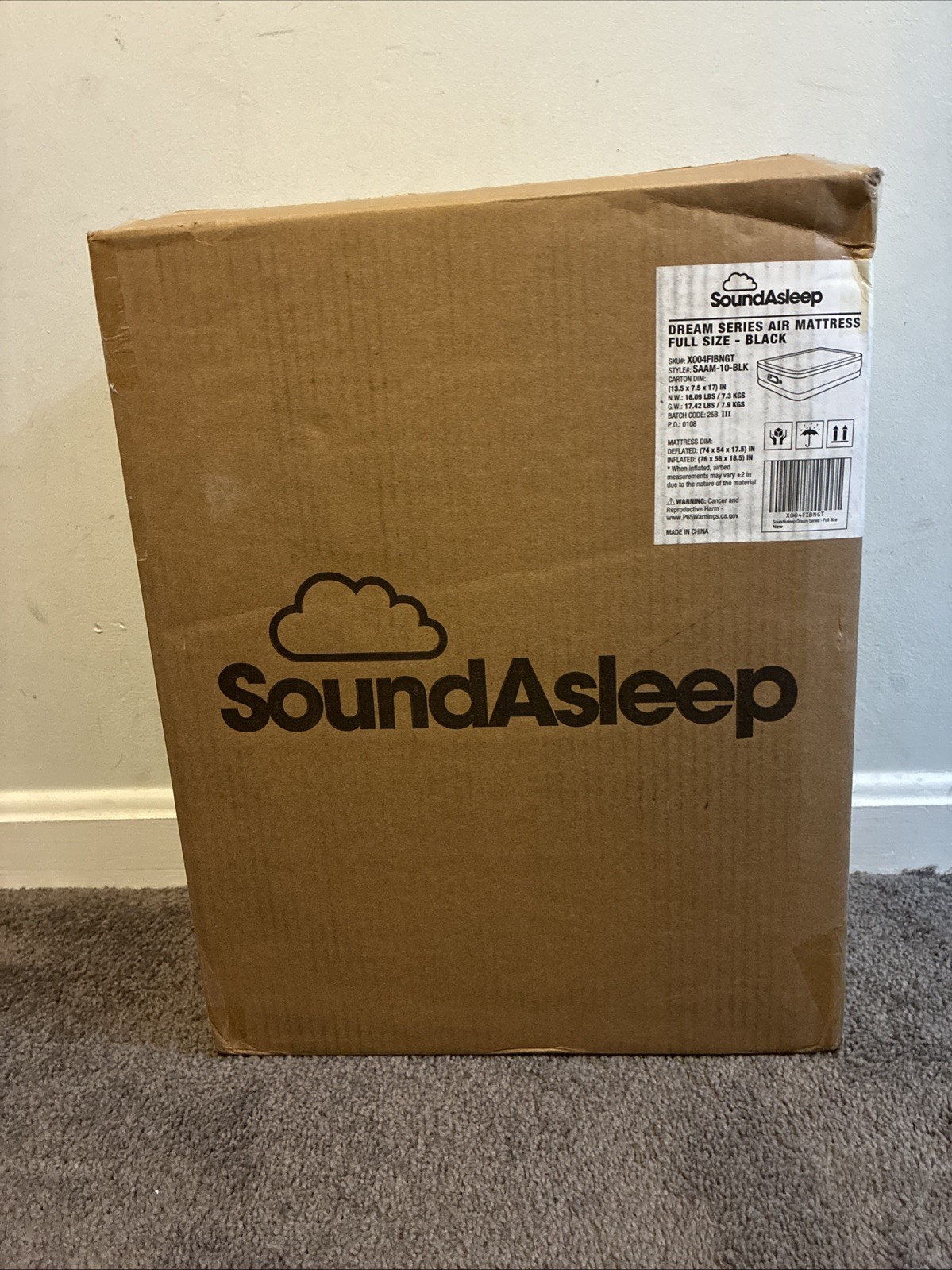 SoundAsleep Luxury Air Mattress, Comfort Coil Technology, Full Size Back