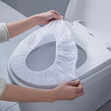 30pcs Disposable Flushable Toilet Seat Covers Convenient Travel-Size Soft Paper