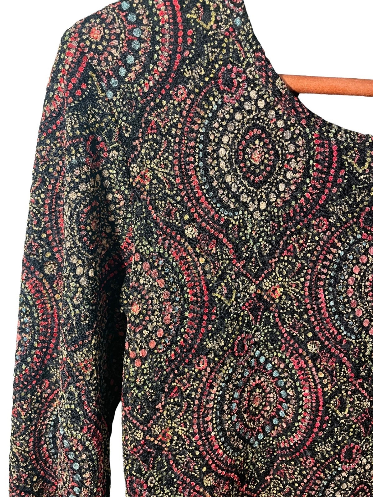 Chico's SZ 0 Patterned Multicolor Pullover Fitted… - image 4