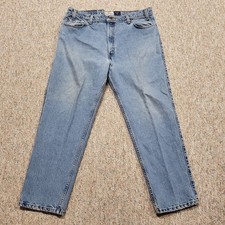 Vintage Levis 540 Jeans Mens 36x29 Relaxed Fit Leather Tab Denim USA Distressed