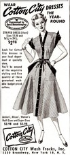 1952 Cotton City Dresses For Ladies Print AD / Advertisement New York, NY