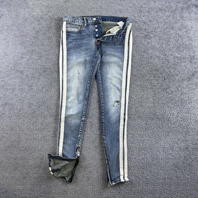 mnml 28インチ mnml Jeans Mens 28 30x32 Blue Skinny Fit Stretch Light Wash Denim