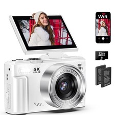 5K Digital Camera for Photography - 75MP WiFi Vlogging Camera for YouTube - UHD