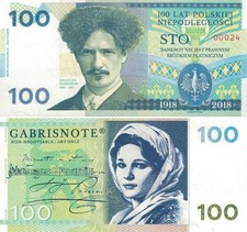 Gabris Fantasy Banknote Polen 100 Zlotych 2025 Paderewski - NIEDRIGE NUMMER