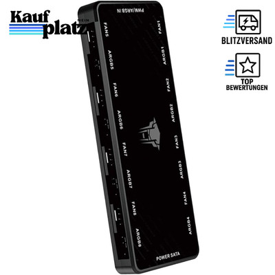 Fan Hub 8-Port 4-Pin PC ARGB PWM Controller mit Magnetischer Rückseite