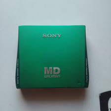 Sony MZ-E75 Walkman Md Player Green no Battery Used
