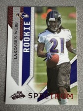 2009 Playoff Absolute Memorabilia Lardarius Webb Spectrum Red Rookie Card #162. rookie card picture