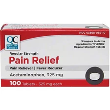 Quality Choice Regular Strength Pain Relief 325 mg 100 Tabs