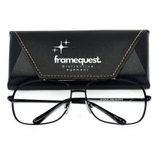 VTG UNBRANDED M1430POL Black Unisex Aviator Full Rim Eyeglasses FRAMES ONLY