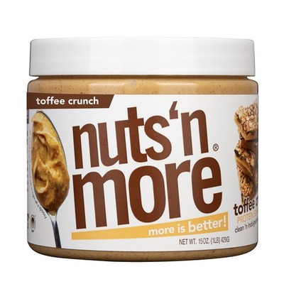Nuts 'N More Toffee Crunch Peanut Butter Spread - High Protein, Low Carb, Low...
