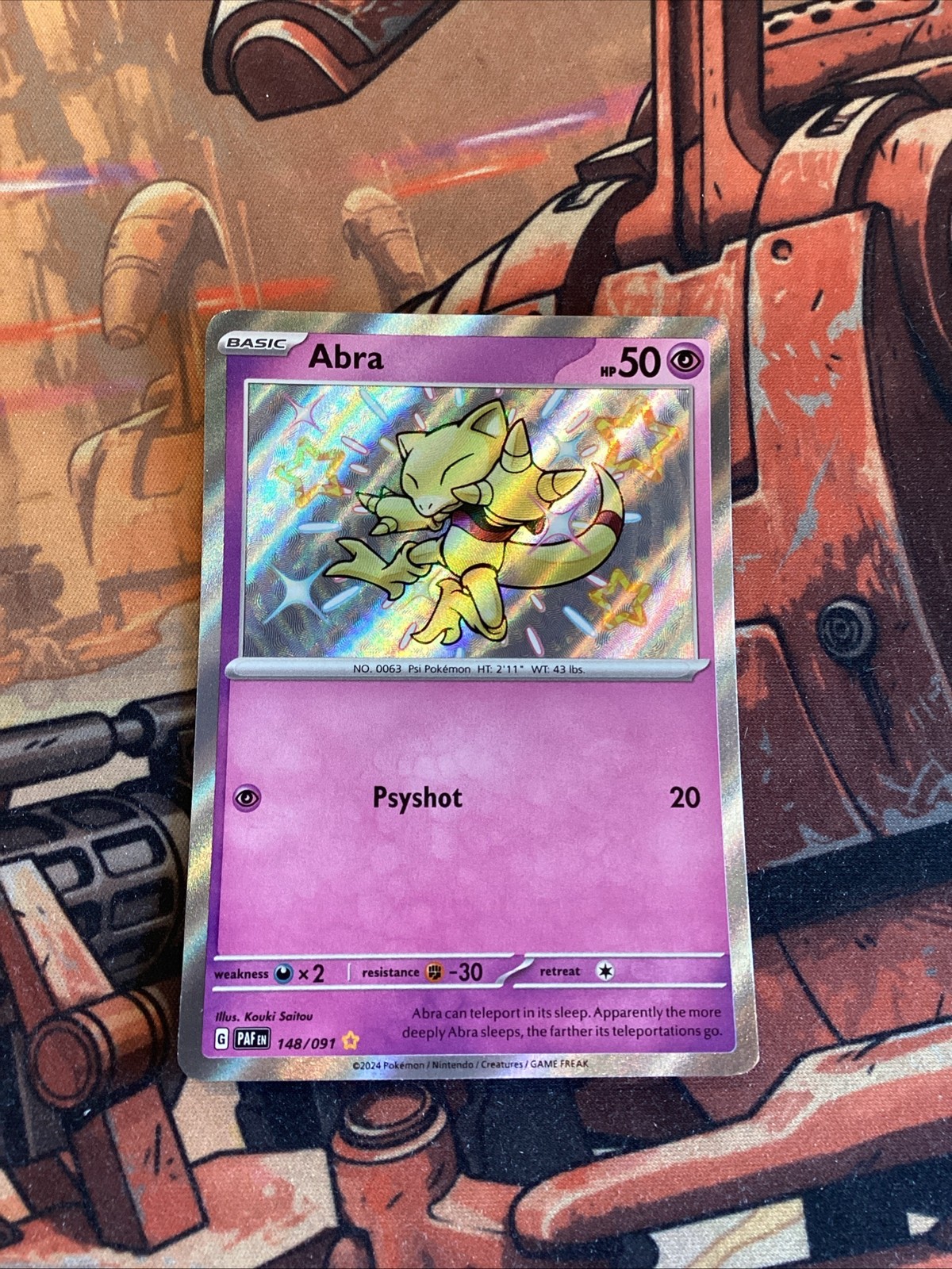 Abra, Pokémon SV: Paldean Fates Shiny Rare, 148/091 NM