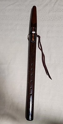 Ancient Territories Craftsman Type ''Love'' Flute, Walnut Cherry Brick Wood, Key E