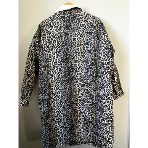NWT $1195 R13 Mens Lyle Sherpa Lined Leopard Trucker Coat Jacket Size M image 14