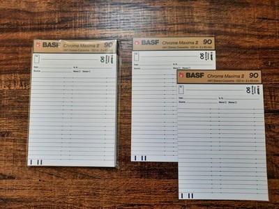 25x Audiokassetten Inlay (J-Cards) BASF Chrome Maxima II 90 - Repro/Ersatz
