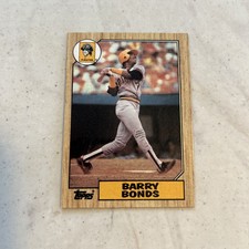 1987 Topps Barry Bonds RC #320  MT/NM Pittsburgh Pirates Rookie Card HR King . rookie card picture